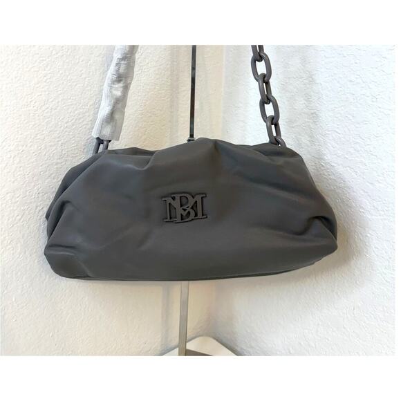 BADGLEY MISCHKA Clutch Smoke Grey, Unique Chain Strap Shoulder Bag - Picture 6 of 6